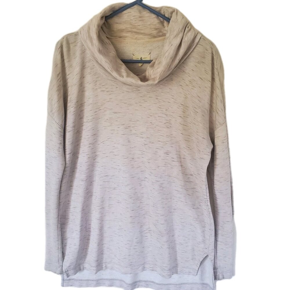 Lou & Grey Womens Size XS Signature Soft Tunic Top Gray Cowl Neck Drop Shoulder